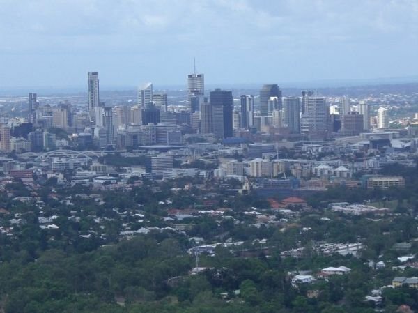 View of brisbane from the top of Mt Coot tha
