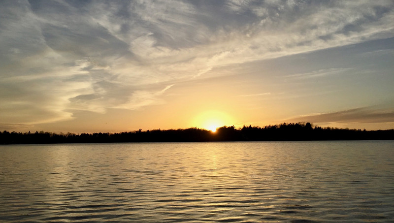 Sunset over Lower Henning Lake