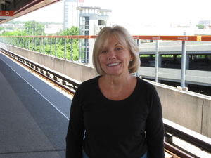 Jackie at the MARTA station