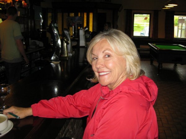Jackie in famous pub