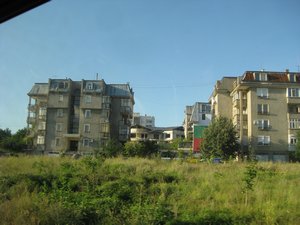 Crumbling communist buildings