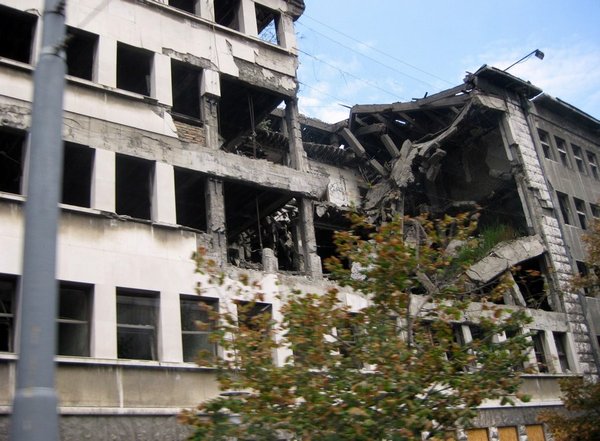 Bombed out headquarters