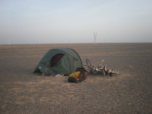 Camped on the shale