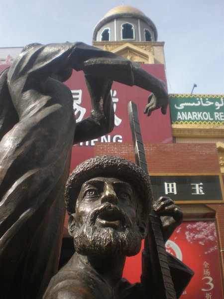 Statue in Uyghur part of town