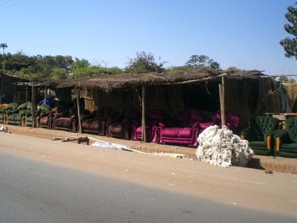 Your typical Malawian furniture store