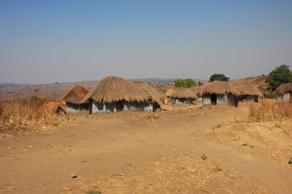 Huts on the hills in Ntchitsi Forest Reserve
