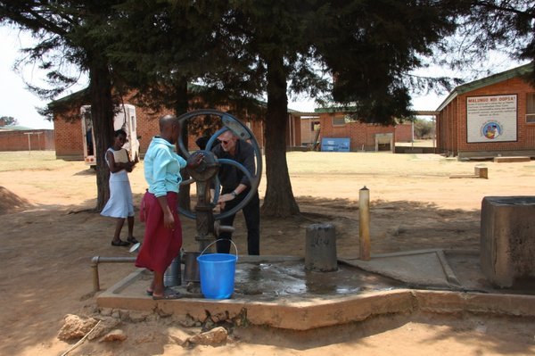 Water pump outside Mbang'ombe II