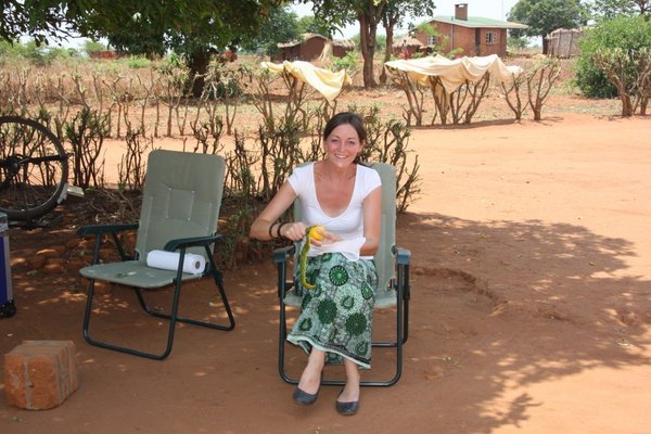 Taking a mango break in Ndaula