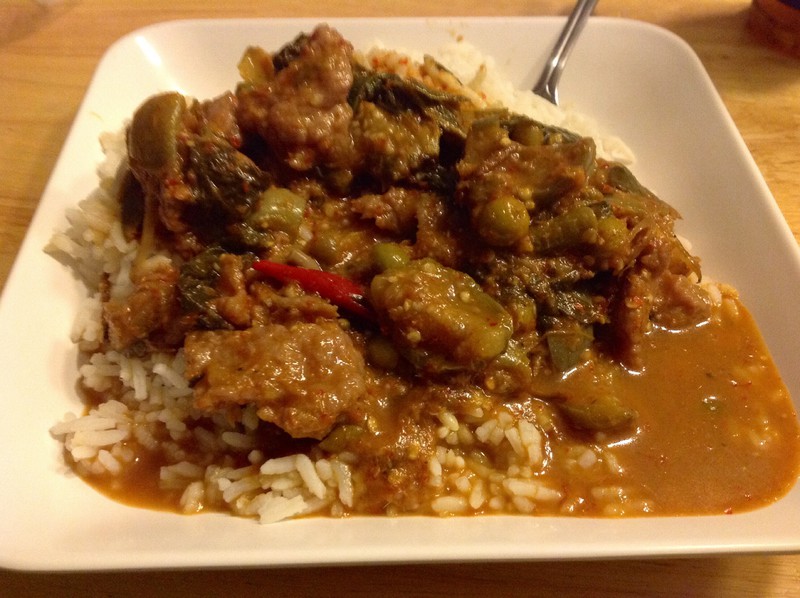 A VERY spicy beef curry