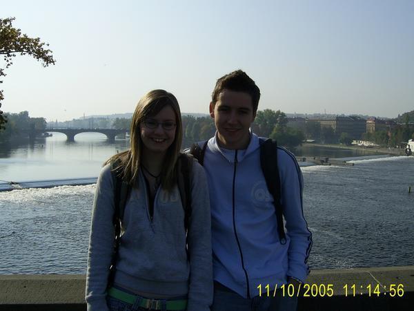 Ben and Sam on Charles Bridge