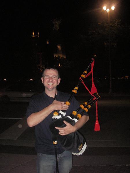 A late night Bagpipe moment.