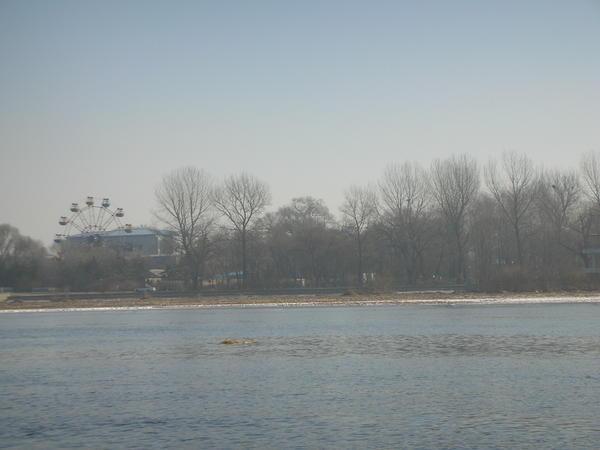 The North Korean side of the Yalu River