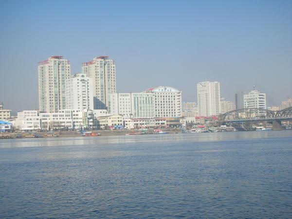 The Chinese side of the Yalu River