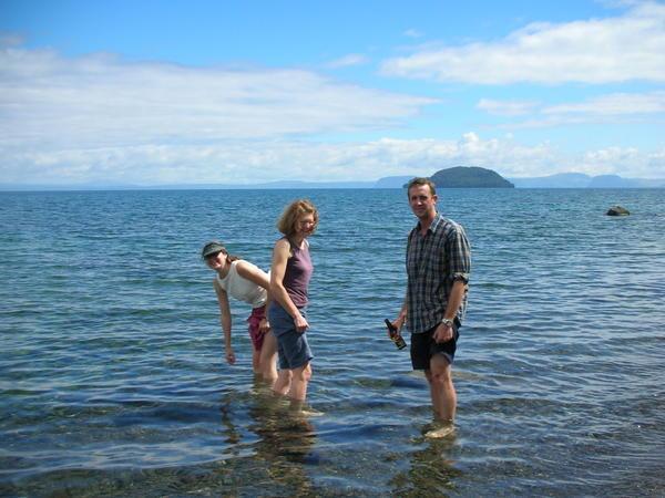 Paddling in Lake Taupo