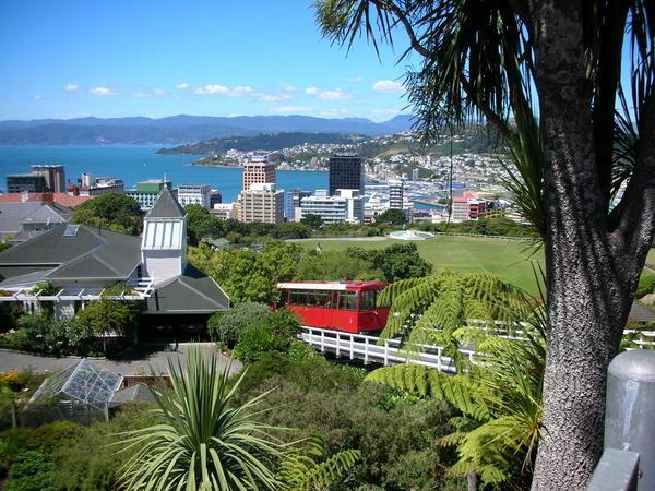Taking the peak tram in Wellington