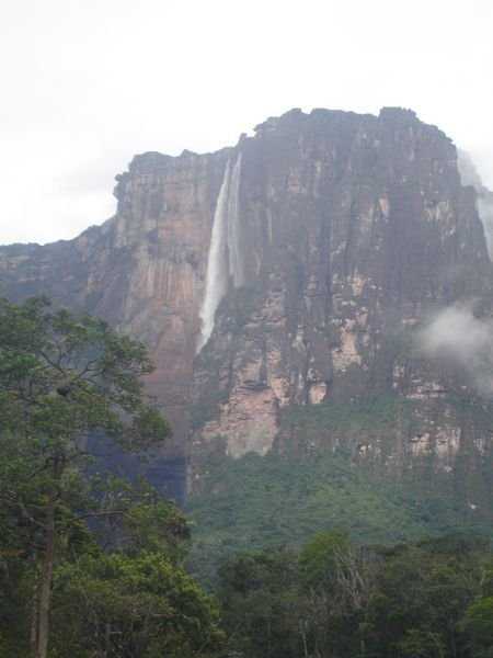Angel falls from a distance