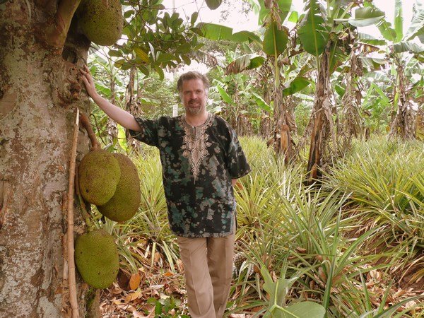 Gerry in pineapple plantation