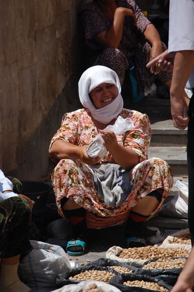 A lady selling goods