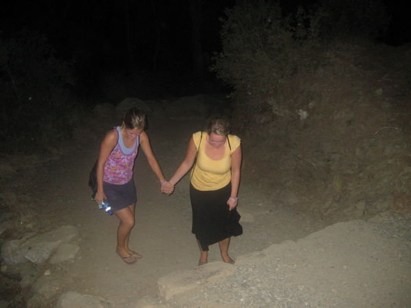 Walking to the fires at midnight