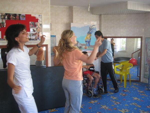 Dancing in the Physiotherapy room