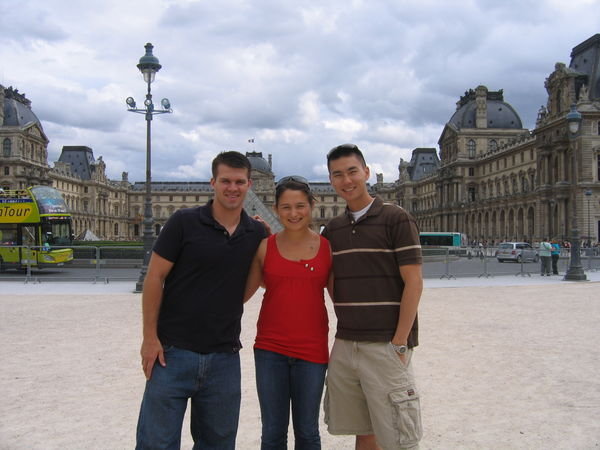 In front of the Louvre museum