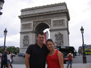 In front of Arc de triumph
