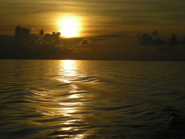 sunset at sea on apoise