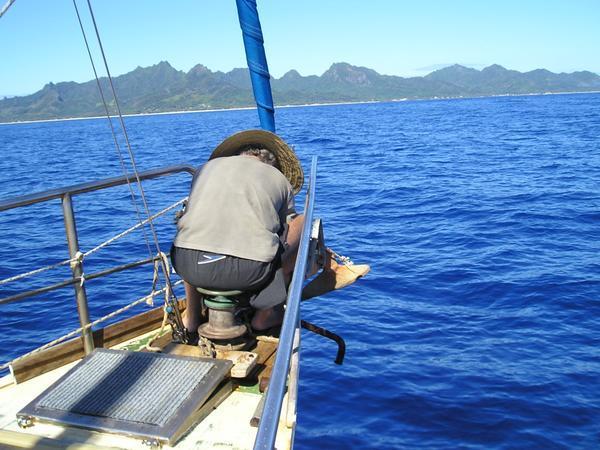 Approaching Rarotonga (cook islands)