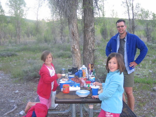 Fixing dinner at Gros Ventre