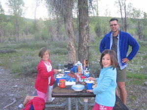 Fixing dinner at Gros Ventre