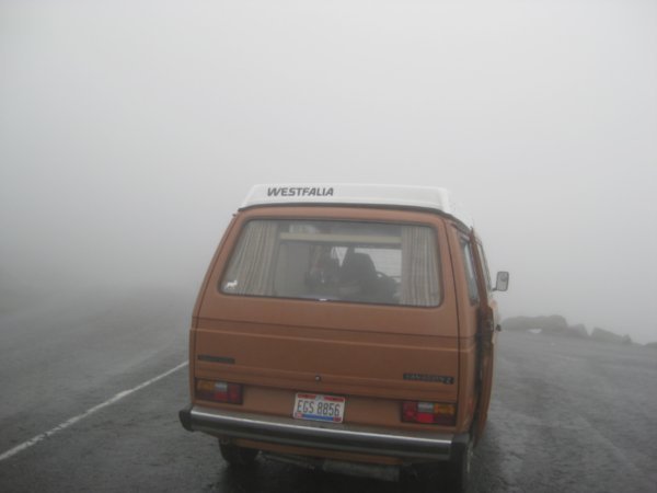 Foggy Highway to Hell atop Mt. Washington!