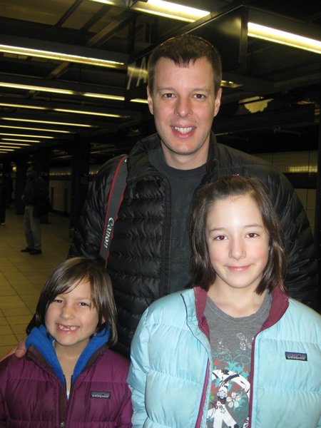 Family at the subway