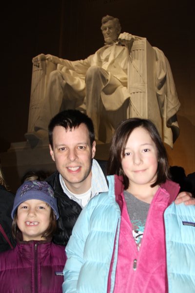 Family at the Lincoln Memorial