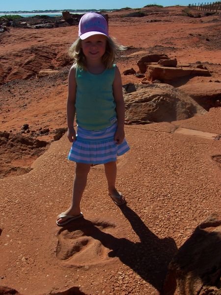 Ella and those dinosaur footprints