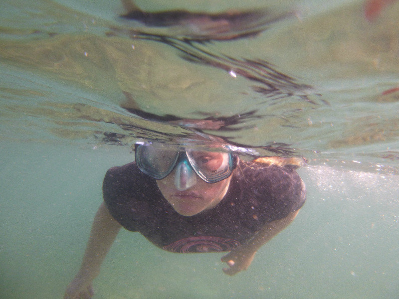Underwater adventurer Kianna