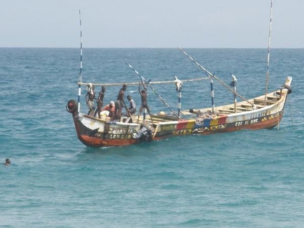 Fishermen in Denu Beach
