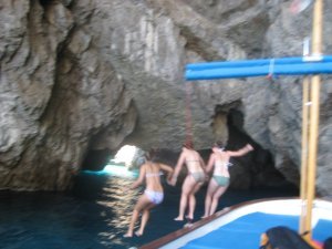 Jumping into the Green Grotto