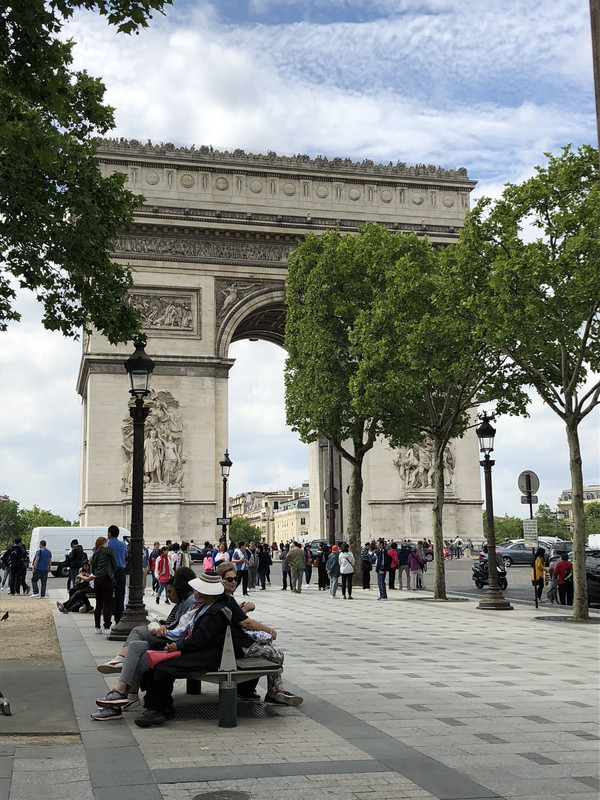 Arch de Triomphe and the Champs-Elysees