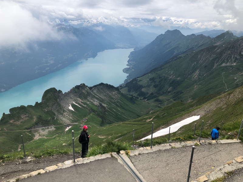 View of Lake Brienze from the top of the Rothorn