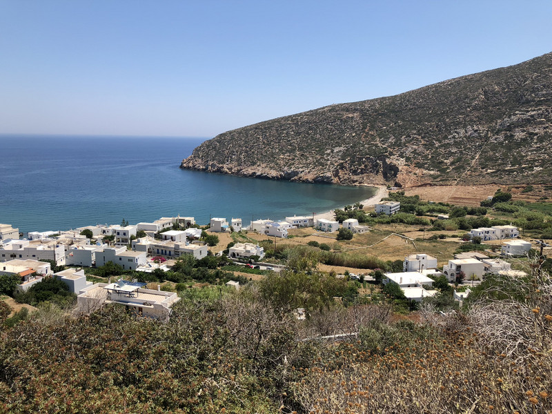 Pretty beach town of Apollon, Naxos