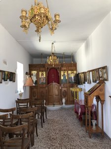Paros chapel by the sea