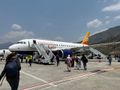 Flying Drukair Royal Bhutan Airway back to Bangkok
