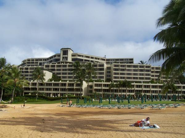 Using the beach at the Princeville Hotel 