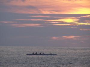 Kona Sunset with evening scullers