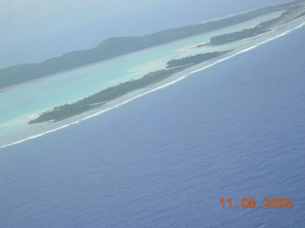 Aitutaki Lagoon from the plane