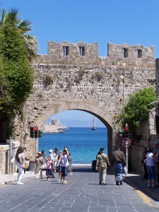 One of the entrance gates into the Old Town of Rhodes