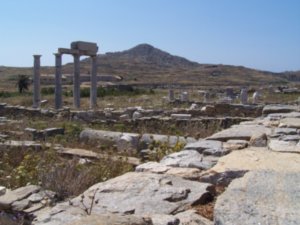 Third century BC Delos with Mt. Kynthos in the background