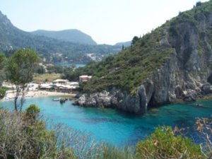 Paleokastritsas Beach on the island of Corfu