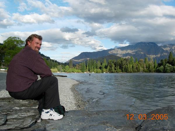 Ron on the shore of Lake Wakatipu