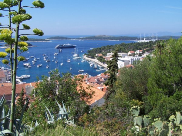 Views of Hvar from the hike to the fortress